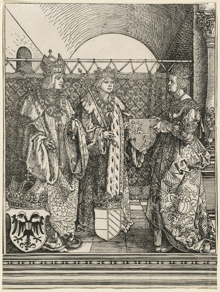 The Betrothal of Philip the Fair with Joan of Castile by Albrecht Dürer (German, 1471 - 1528), 16X12"(A3)Poster Print