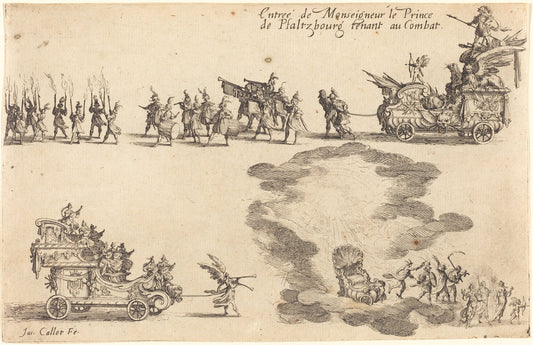 Entry of the Prince of Pfaltzbourg by Jacques Callot (French, 1592 - 1635), 16X12"(A3)Poster Print