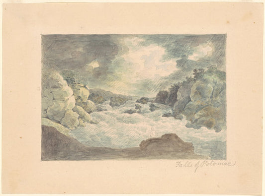 Falls of the Potomac by William Russell Birch (American, 1755 - 1834), 16X12"(A3)Poster Print