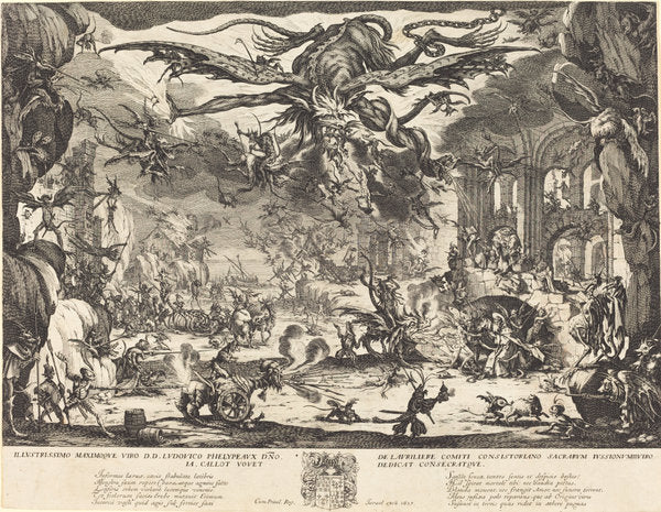The Temptation of Saint Anthony [second version] by Jacques Callot (French, 1592 - 1635), 16X12"(A3)Poster Print