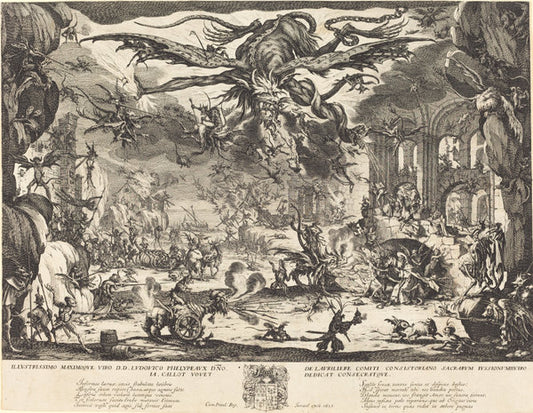 The Temptation of Saint Anthony [second version] by Jacques Callot (French, 1592 - 1635), 16X12"(A3)Poster Print