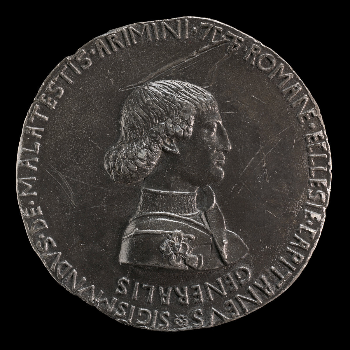 Sigismondo Pandolfo Malatesta, 1417-1468, Lord of Rimini 1432 [obverse] by Pisanello (Veronese, c. 1395 - 1455), 16X12"(A3)Poster Print