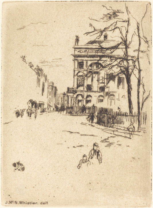 Fitzroy Square by James McNeill Whistler (American, 1834 - 1903), 16X12"(A3)Poster Print