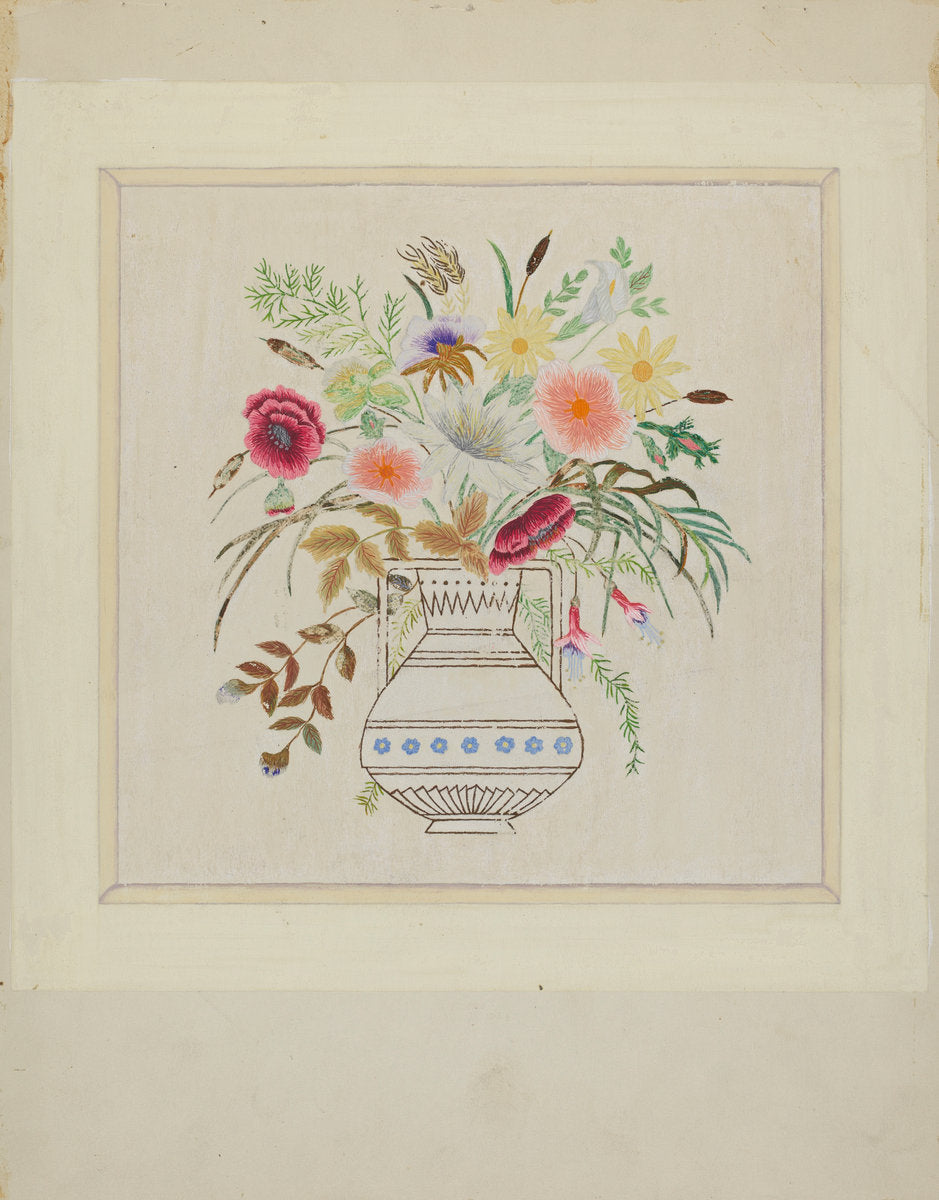 Embroidered Picture by Gordena Jackson (American, 1900 - 1993), 16X12"(A3)Poster Print