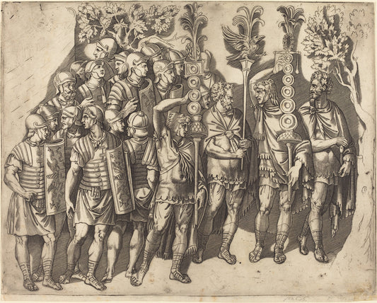A Roman Legion by Marco Dente (Italian, c. 1493 - 1527), 16X12"(A3)Poster Print