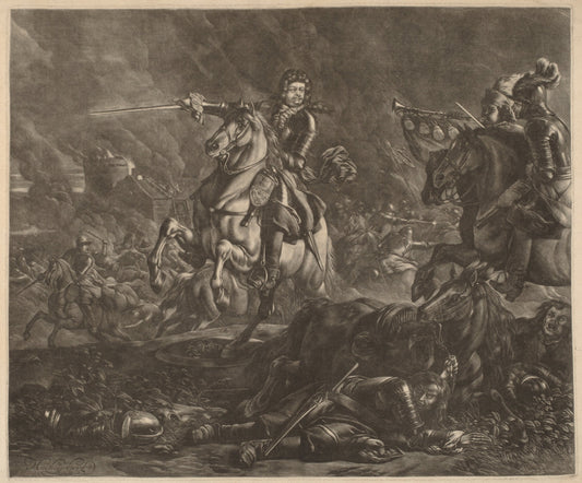 A General on Horseback (Charles of Lorraine) by Jan van Huchtenburgh (Dutch, 1647 - 1733), 16X12"(A3)Poster Print