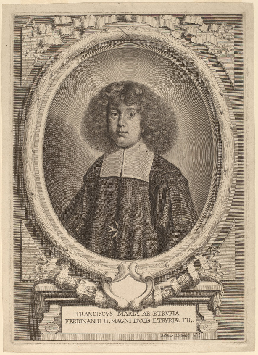 Cardinal Francesco Maria dei Medici by Adriaen Haelwegh (Dutch, 1637 - after 1696), 16X12"(A3)Poster Print