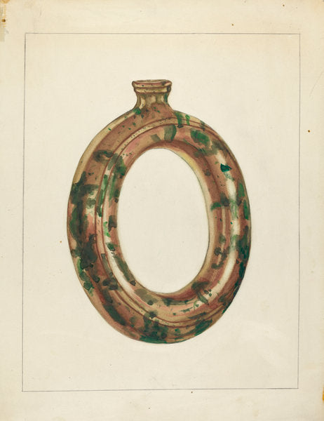 Ring Bottle by Jessica Price (American, active c. 1935), 16X12"(A3)Poster Print