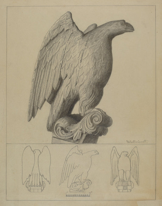 Eagle by Bernard Westmacott (American, active c. 1935), 16X12"(A3)Poster Print