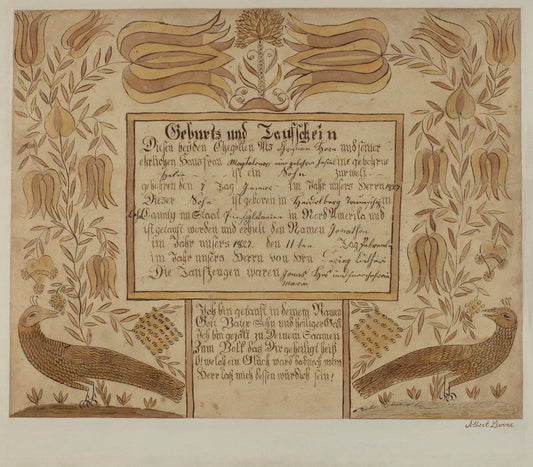 Fraktur by Albert Levone (American, active c. 1935), 16X12"(A3)Poster Print