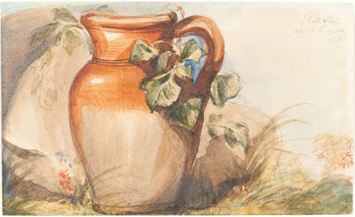 Study of a Pottery Jug [recto] by John Everett Millais (British, 1829 - 1896), 16X12"(A3)Poster Print
