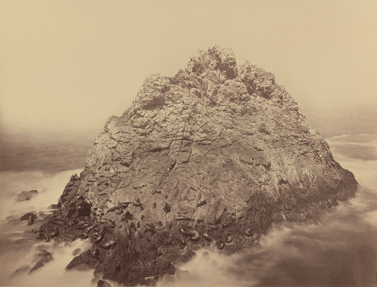 Sugar Loaf Island, Farallons by Carleton E. Watkins (American, 1829 - 1916), 16X12"(A3)Poster Print
