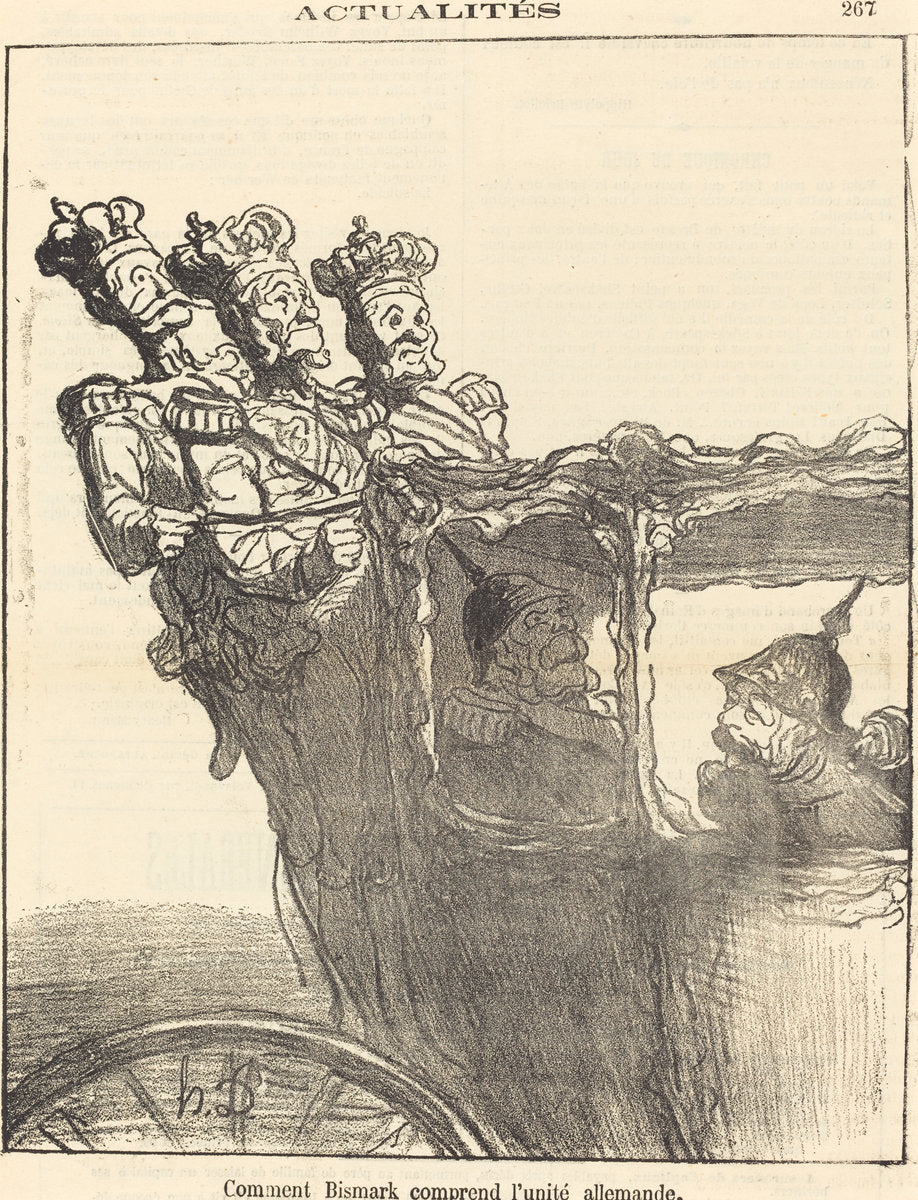 Comment Bismarck comprend l'unité allemande by Honoré Daumier (French, 1808 - 1879), 16X12"(A3)Poster Print