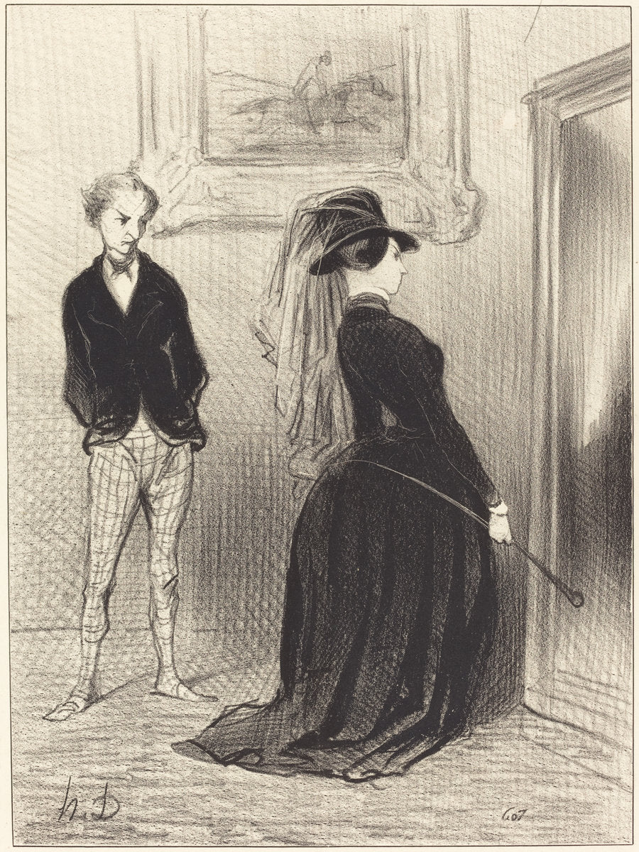 C'est singulier... il ne me vient plus d'idées... que... by Honoré Daumier (French, 1808 - 1879), 16X12"(A3)Poster Print