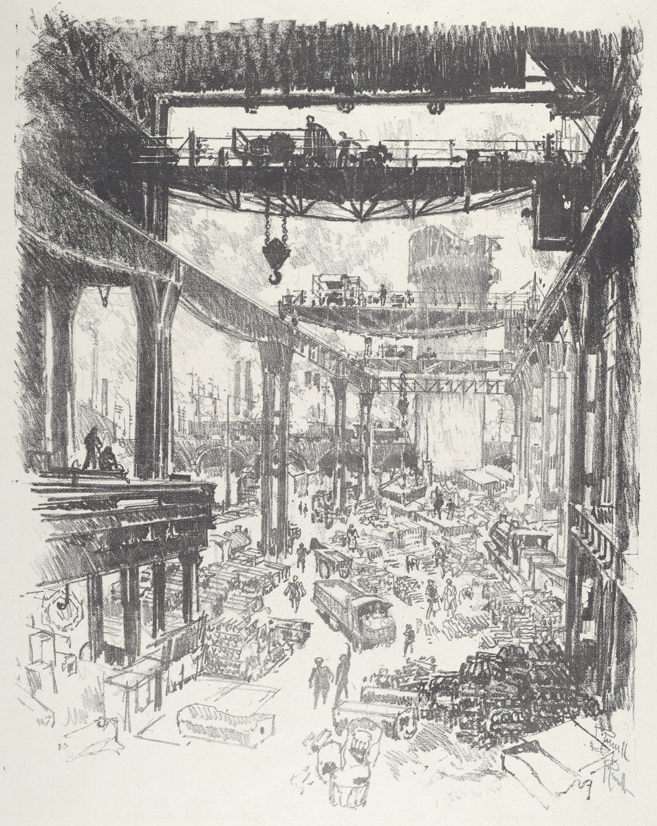 The Great Tower: Pig-Iron by Joseph Pennell (American, 1857 - 1926), 16X12"(A3)Poster Print