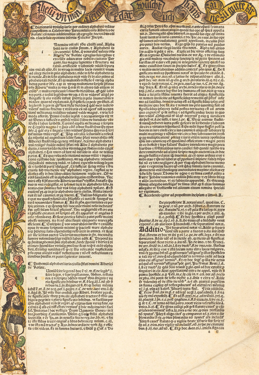 c. 1489 by German 15th Century (Border from an Almanac), 16X12"(A3)Poster Print