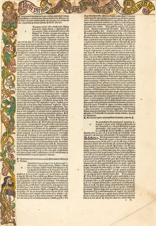 c. 1489 by German 15th Century (Border from an Almanac), 16X12"(A3)Poster Print