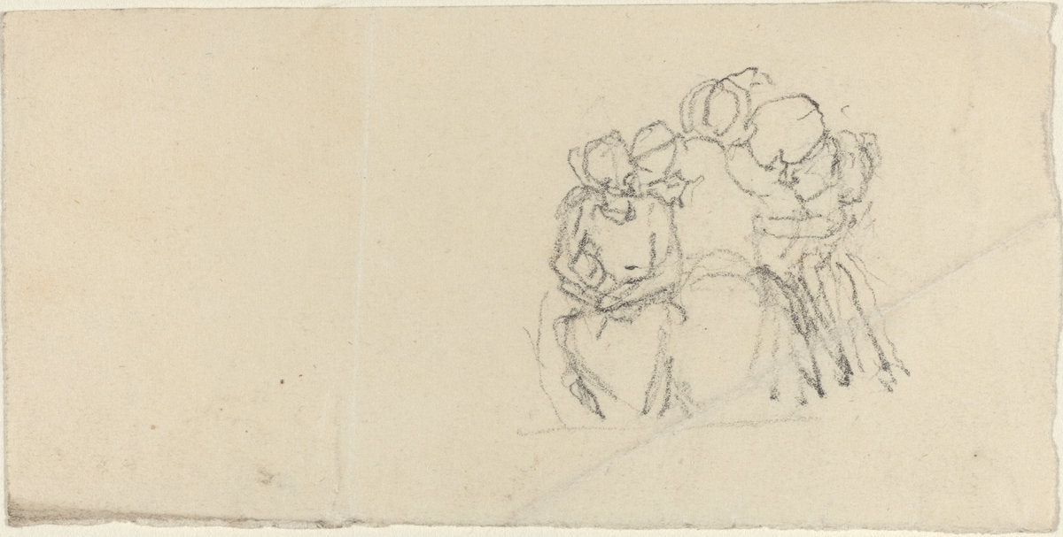 Group of Figures Surrounding Seated Figure by John Flaxman (British, 1755 - 1826), 16X12"(A3)Poster Print