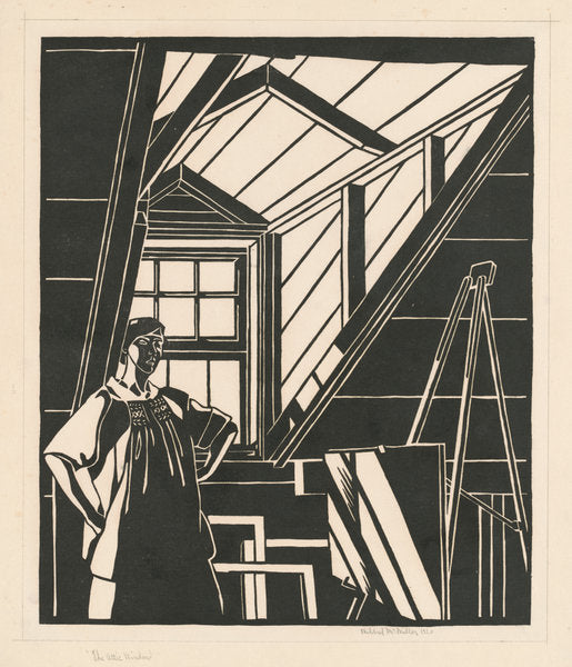 The Attic Window by Mildred McMillen (American, 1884 - 1940), 16X12"(A3)Poster Print