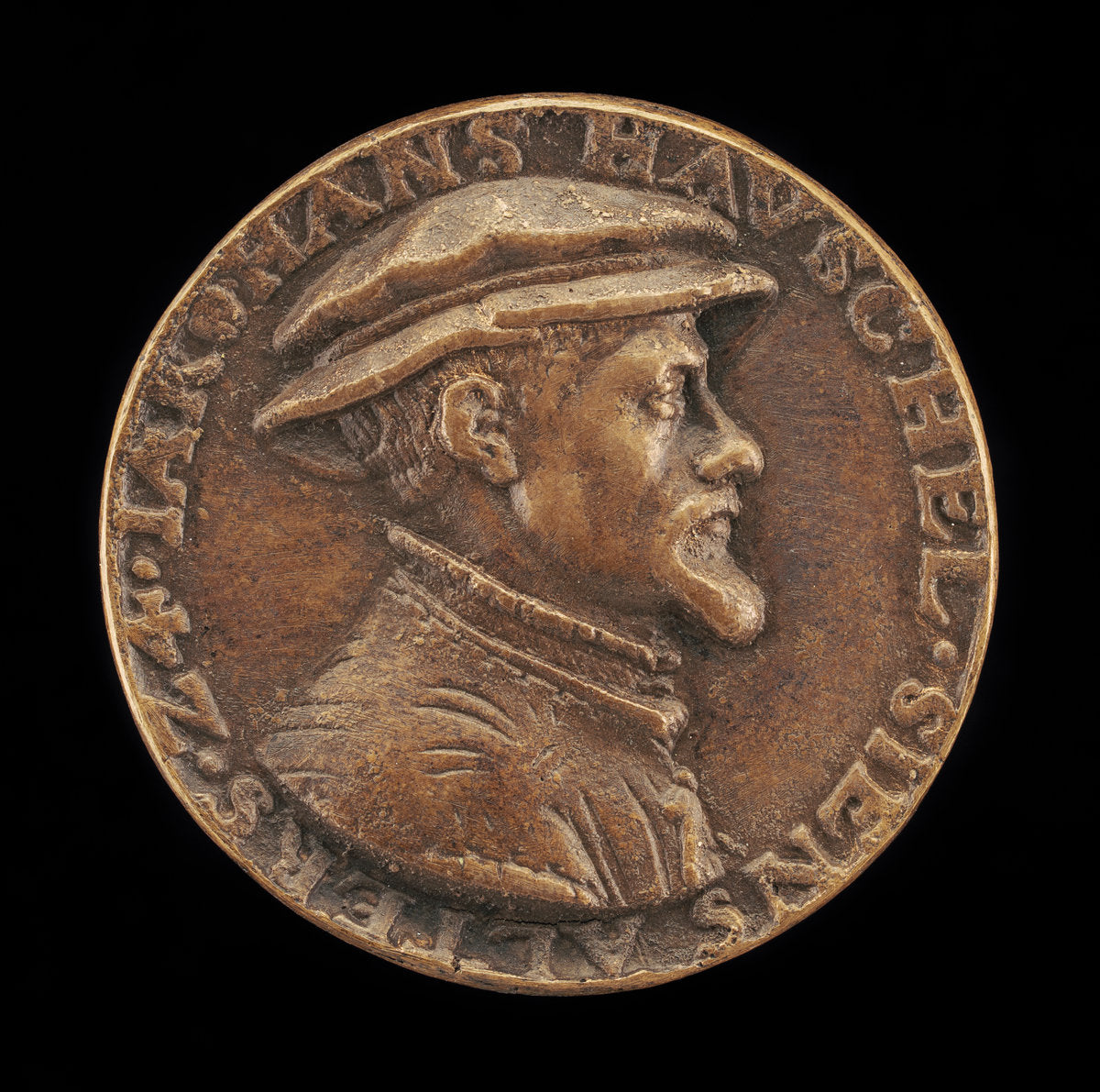 Hans Hauschel, born 1520 [obverse] by Friedrich Hagenauer (German, active c. 1525 - 1546), 16X12"(A3)Poster Print
