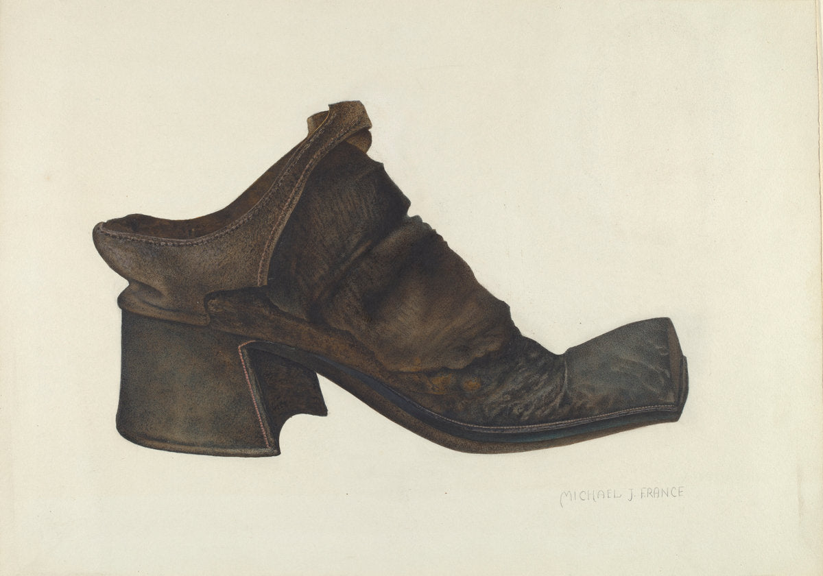 Man's Shoe by Michael France (American, active c. 1935), 16X12"(A3)Poster Print