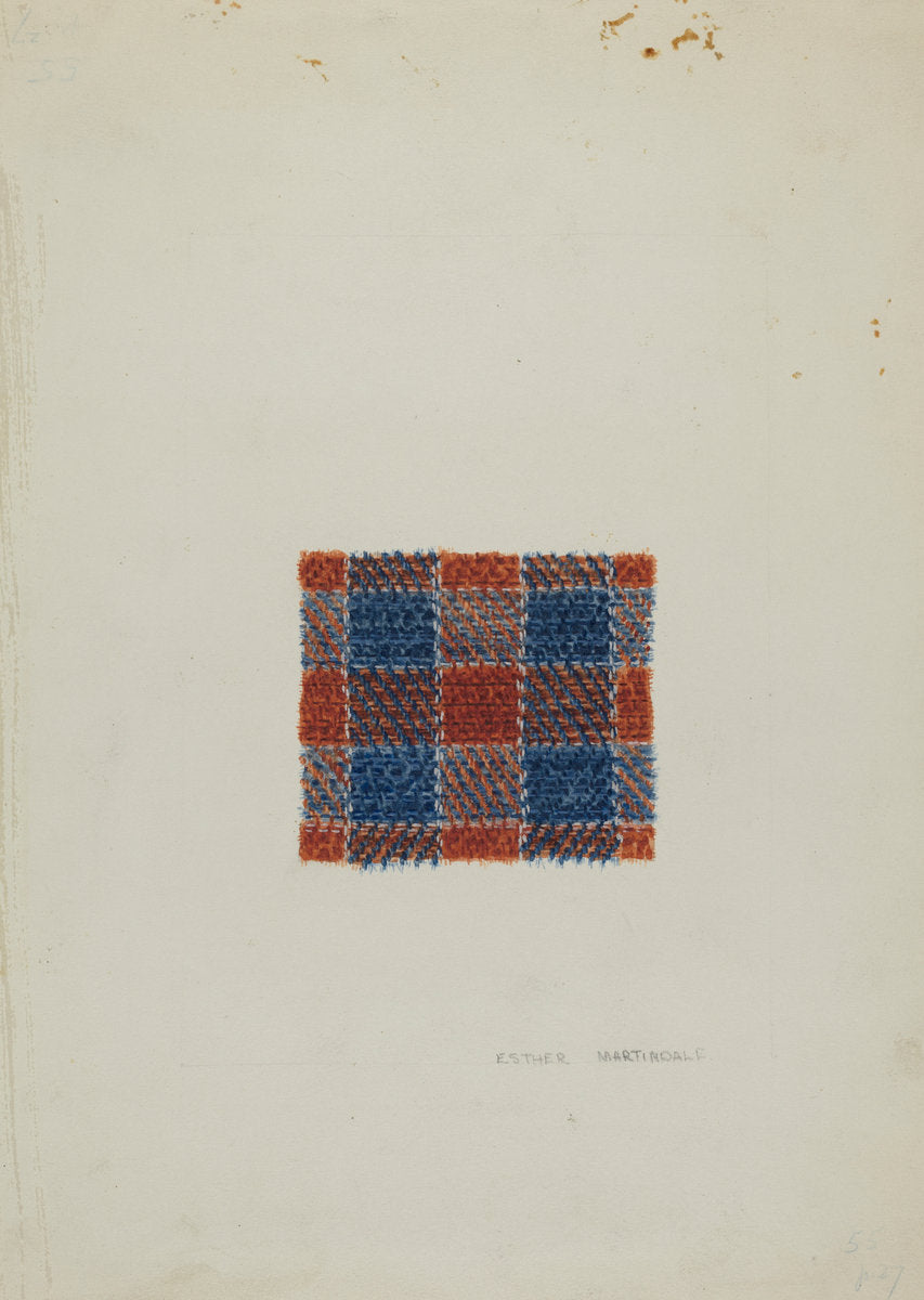 Textile by Esther Martindale (American, active c. 1935), 16X12"(A3)Poster Print