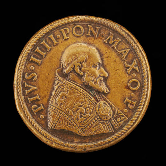 Pius IV (Giovanni Angelo de' Medici, 1499-1565), Pope 1559 [obverse] by Giovan Federico Bonzagni (Italian, after 1507 - 1588), 16X12"(A3)Poster Print
