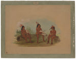 Three Young Chinook Men by George Catlin (American, 1796 - 1872), 16X12"(A3)Poster Print