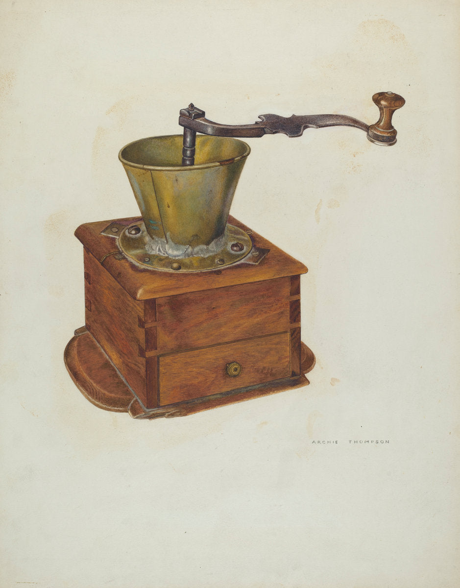 Coffee Mill by Archie Thompson (American, active c. 1935), 16X12"(A3)Poster Print