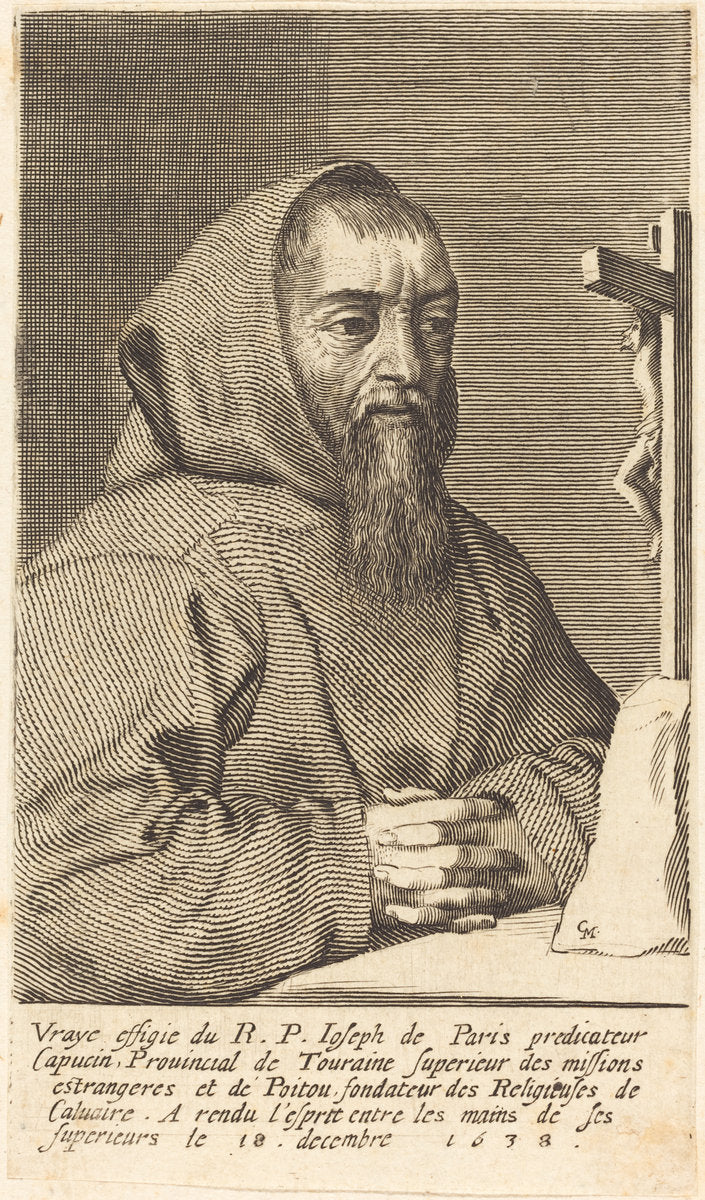François Le Clerc Du Tremblay, Known as Père Joseph by Claude Mellan (French, 1598 - 1688), 16X12"(A3)Poster Print