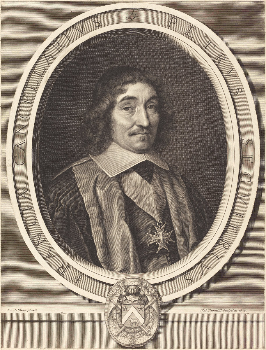 Chancellor Pierre Seguier by Robert Nanteuil after Charles Le Brun (French, 1623 - 1678), 16X12"(A3)Poster Print