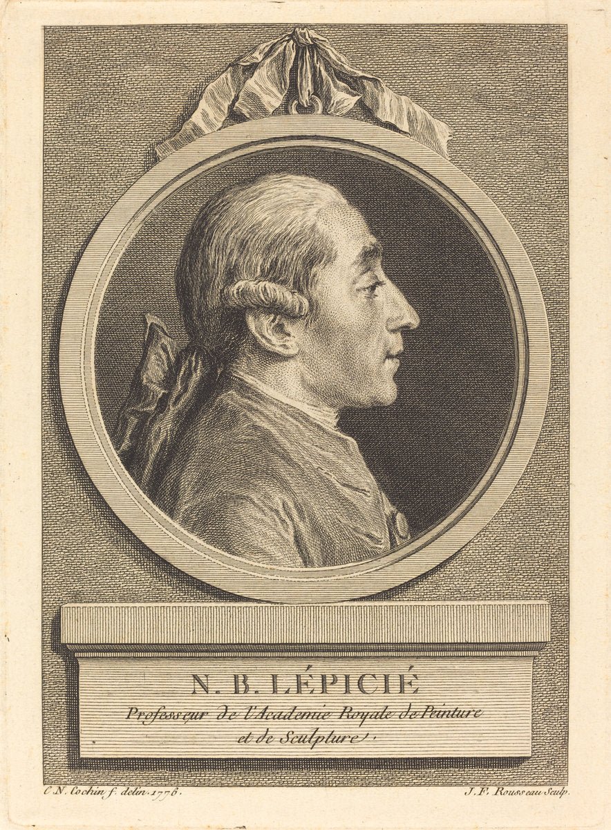 N.B. Lepicie by Jean Francois Rousseau after Charles-Nicolas Cochin II (French, born c. 1740), 16X12"(A3)Poster Print