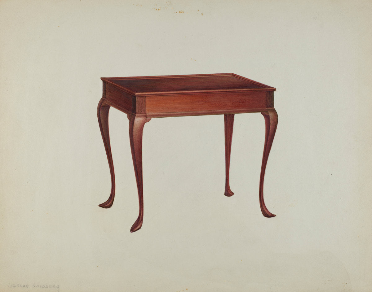 Tea Table by Isadore Goldberg (American, active c. 1935), 16X12"(A3)Poster Print