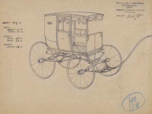 Replica of a Carriage by Emilio Zito (American, active c. 1935), 16X12"(A3)Poster Print