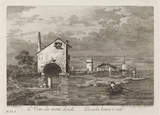 L'Vom da morte divide... by Fabio Berardi after Canaletto (Italian, 1728 - 1788), 16X12"(A3)Poster Print
