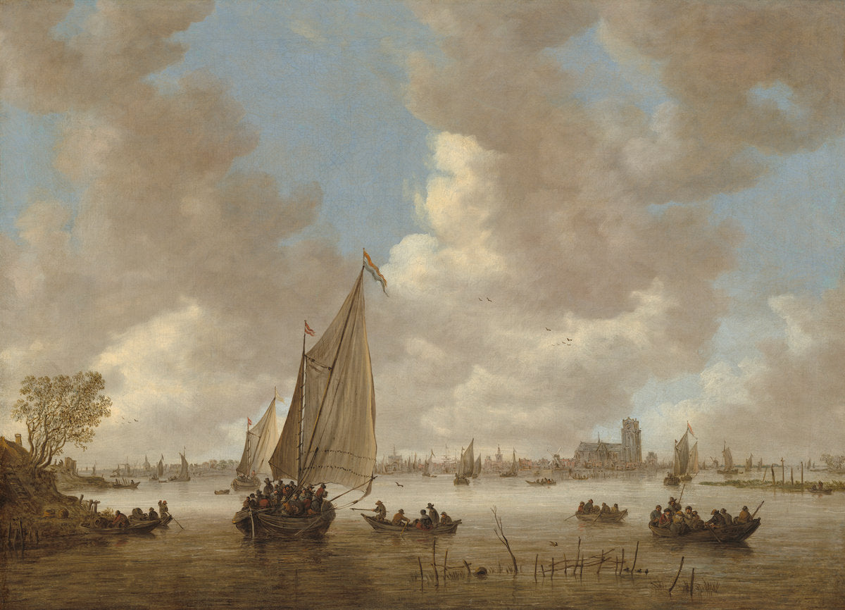 View of Dordrecht from the North by Jan van Goyen (Dutch, 1596 - 1656), 16X12"(A3)Poster Print