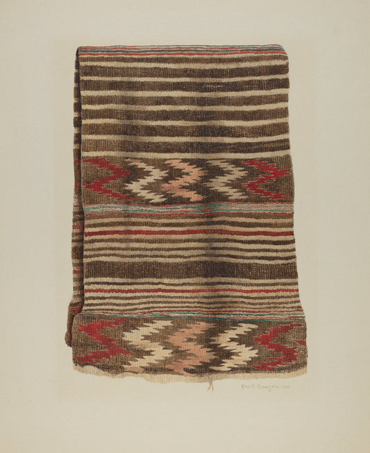 Saddle Blanket by Ethel Dougan (American, 1898 - 1976), 16X12"(A3)Poster Print