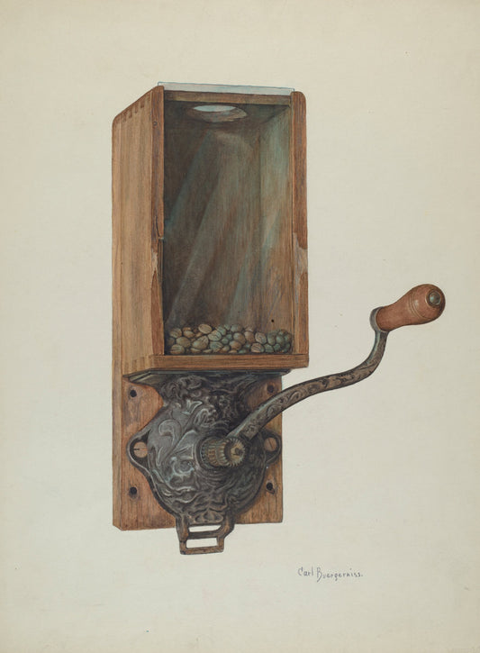 Coffee Mill by Carl Buergerniss (American, 1877 - 1956), 16X12"(A3)Poster Print