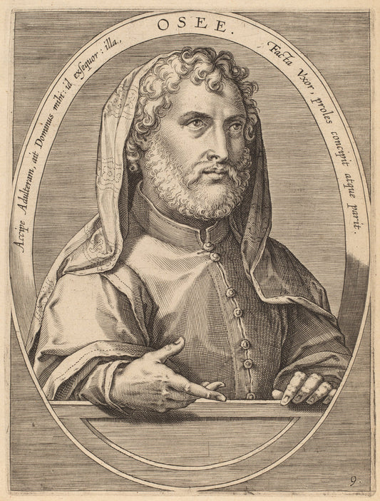 Hosiah by Theodor Galle after Jan van der Straet (Flemish, c. 1571 - 1633), 16X12"(A3)Poster Print