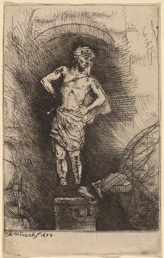 The Image Seen by Nebuchadnezzar by Rembrandt van Rijn (Dutch, 1606 - 1669), 16X12"(A3)Poster Print