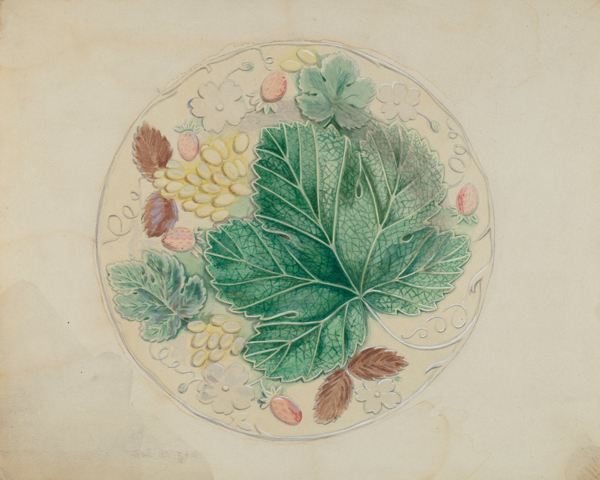 Plate by Dorothy Posten (American, active c. 1935), 16X12"(A3)Poster Print
