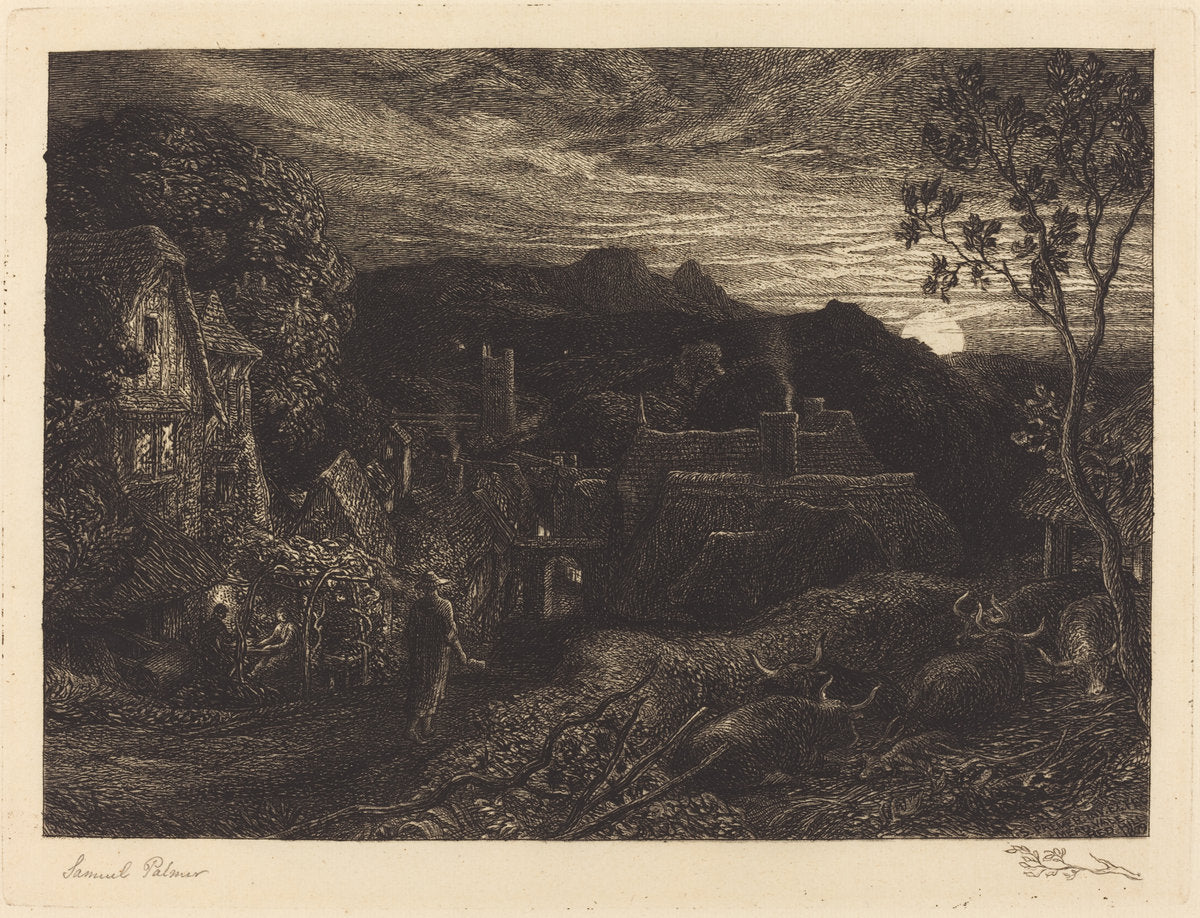 The Bellman by Samuel Palmer (British, 1805 - 1881), 16X12"(A3)Poster Print