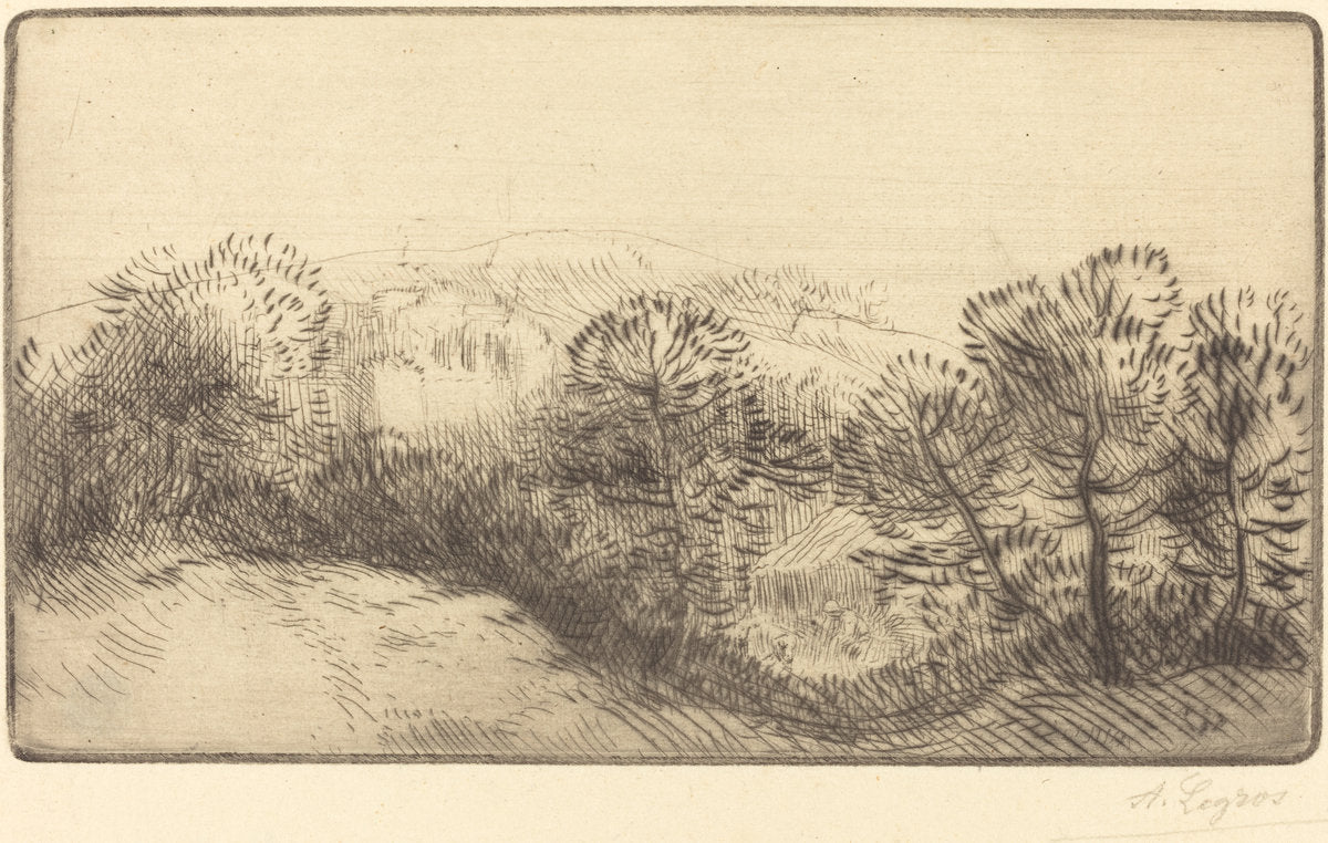 Near the Woods (Pres du bois) by Alphonse Legros (French, 1837 - 1911), 16X12"(A3)Poster Print