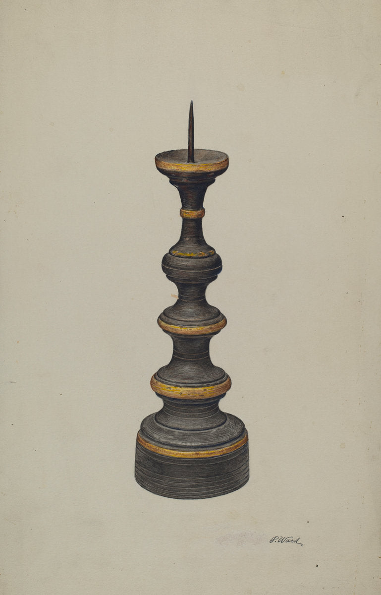 Candlestick by Paul Ward (American, active c. 1935), 16X12"(A3)Poster Print
