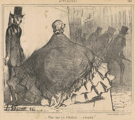 Plus que ca d'ballon ... Excusez! ... by Honoré Daumier (French, 1808 - 1879), 16X12"(A3)Poster Print