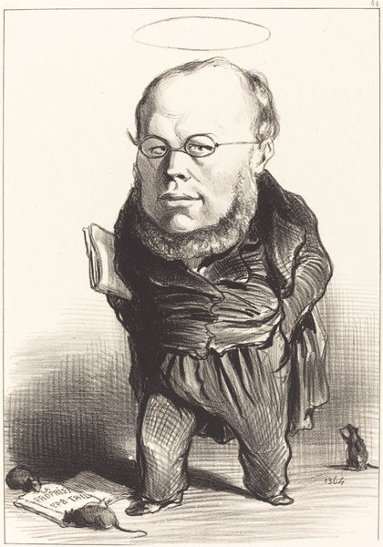 P.J. Proudhon by Honoré Daumier (French, 1808 - 1879), 16X12"(A3)Poster Print