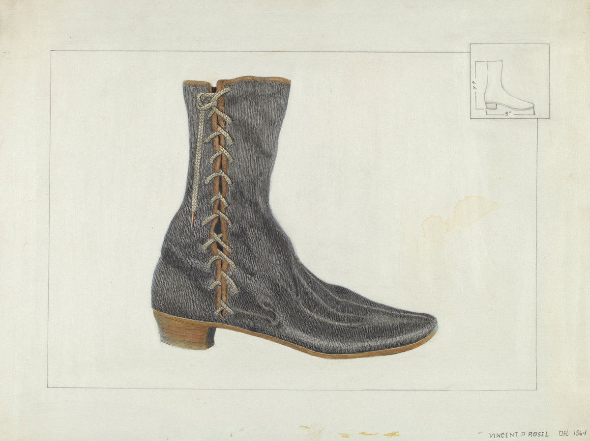 Lady's Shoe by Vincent P. Rosel (American, active c. 1935), 16X12"(A3)Poster Print