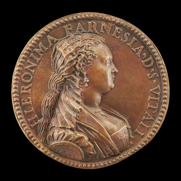 Girolama Farnese, Daughter of Galeazzo Farnese, Wife of Alfonso San Vitale, Widowed 1560 by Pastorino de' Pastorini, called Pastorino da Siena (Italian, c. 1508 - 1592), 16X12"(A3)Poster Print
