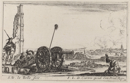 The Cannon by Stefano Della Bella (Italian, 1610 - 1664), 16X12"(A3)Poster Print