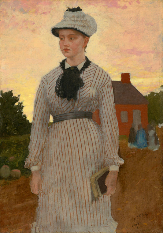 The Red School House by Winslow Homer (American, 1836 - 1910), 16X12"(A3)Poster Print